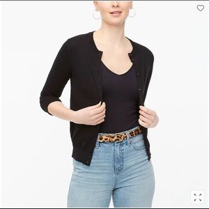 NWT J.Crew Factory black classic cotton cardigan